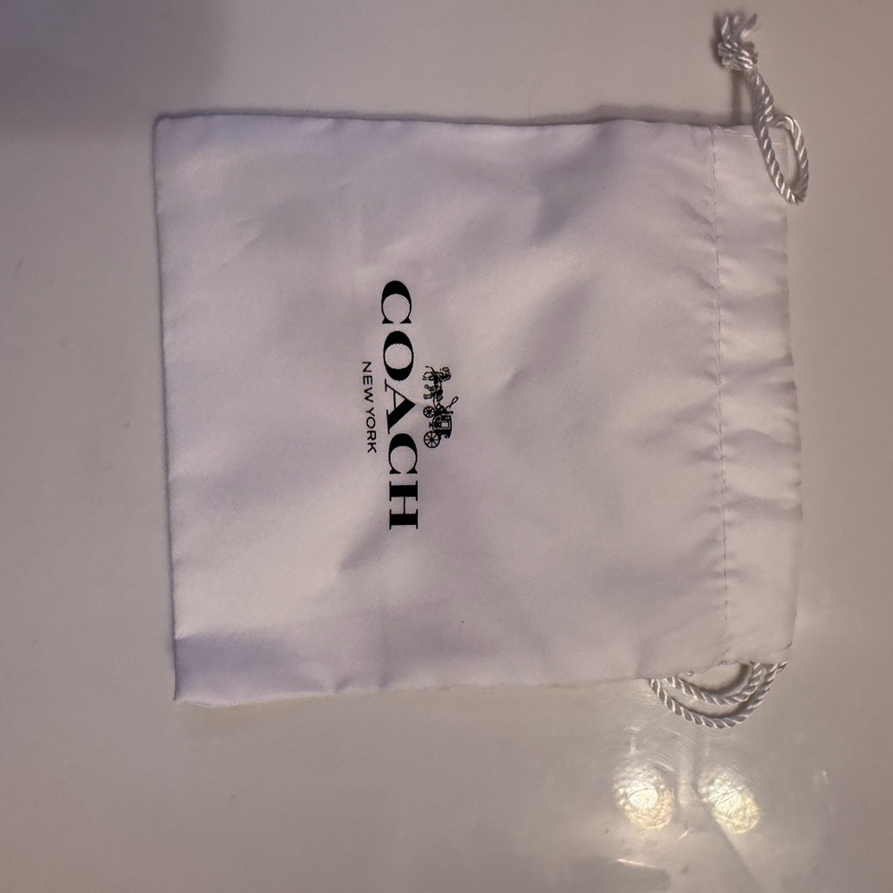 Coach White Drawstring Pouch